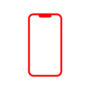 a red phone with a black background